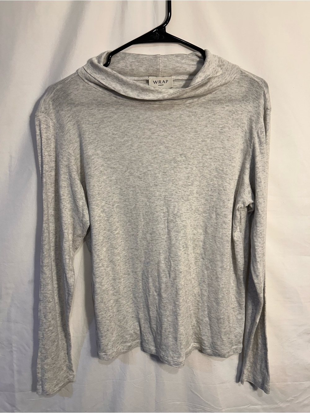 Wrap London Light Gray Long Sleeve Tunic Top